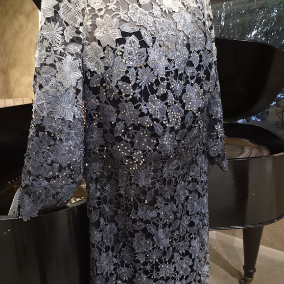 Elegant Lace Overlay Dress Plus Size Custom Wedding Mother Of Bride - Picture 8 of 11